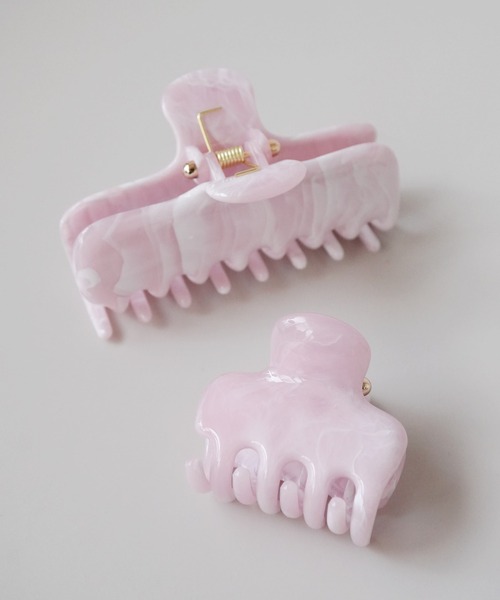 Port（ポート） ヘアクリップ 「 」 マーブル スクエア ワイド ヘア