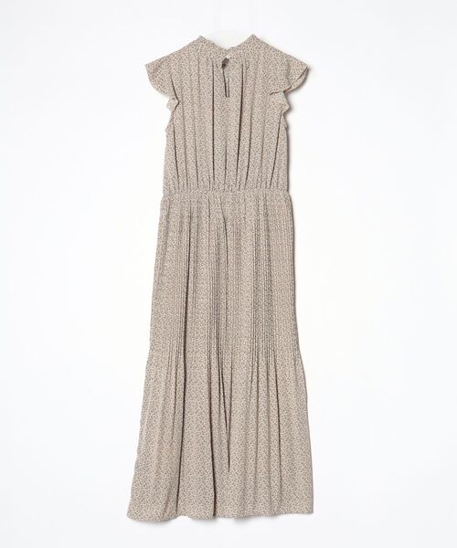 「w closet」 花柄ノースリーブワンピース M ベージュ レディース_画像2