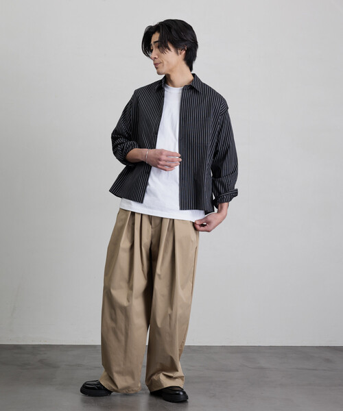 夏　　. BRUSHED CHINO COTTON 2024年　チノパン FREAK'S STORE（フリークスストア） チノパン 限定展開 ワイド