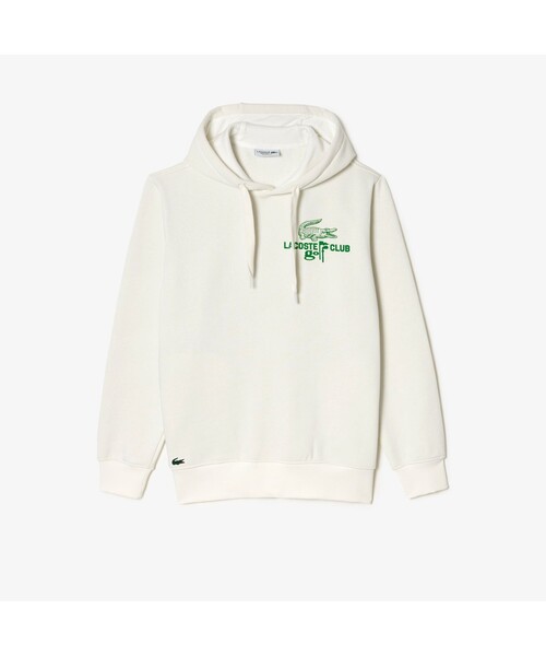 「LACOSTE」 プルオーバーパーカー 3 オフホワイト メンズの画像