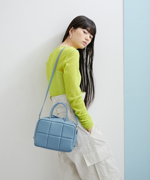 ❤️美品❤️ADD CULUMN レザーショルダーバック・ボディバック 2way ADD CULUMN（アドカラム） 2WAYバッグ FREE ブルー レディース