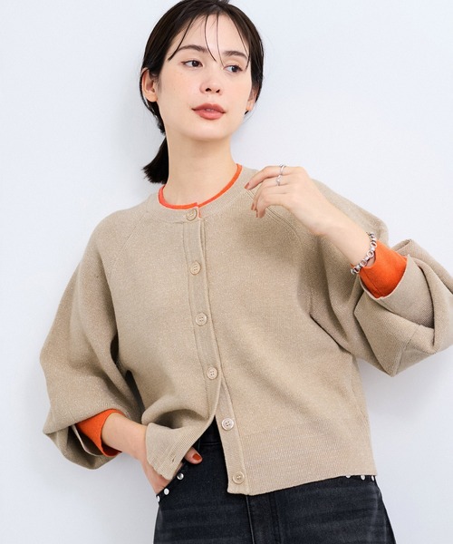 「LE CERCLE par rope'」 ニットカーディガン FREE ベージュ系その他 レディース_画像7