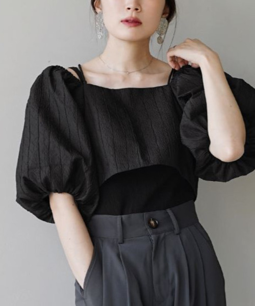 「e-zakkamania stores」 半袖ブラウス M ブラック レディース_画像7