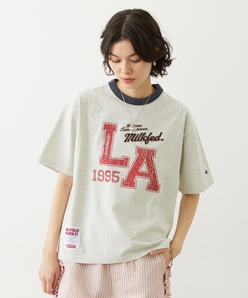 Champion（チャンピオン） tシャツ 半袖 MILKFED.×CHAMPION LA LOGO S