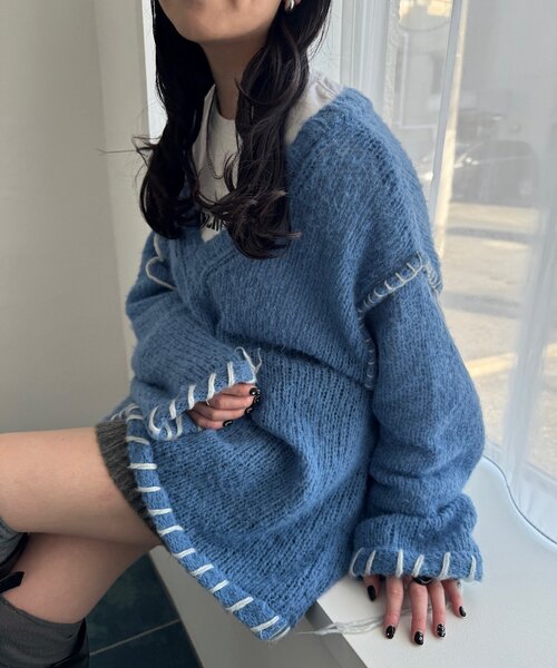 「Kastane」 長袖ニット MEDIUM アイボリー レディース_画像2