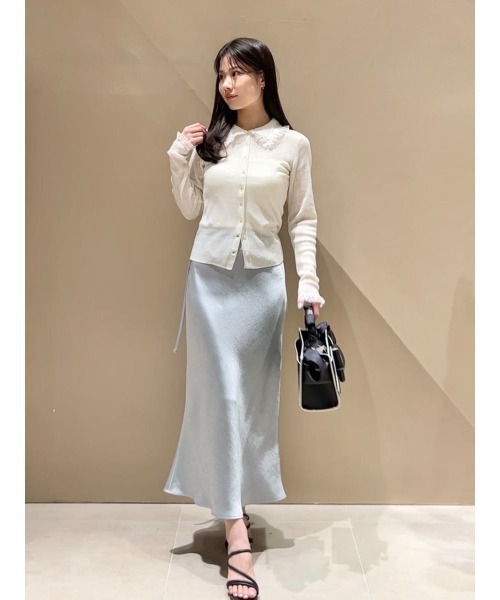 一度着用♡今季ものFRAY I.D フレイアイディ　サテンナロースカート♡ サテンナロースカート／接触冷感(スカート)｜FRAY I.D（フレイ