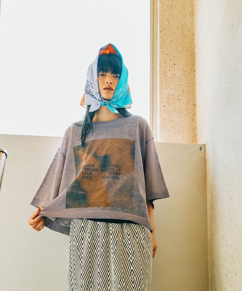 niko and…（ニコアンド） tシャツ 「MODE NORM CORE」 シアー