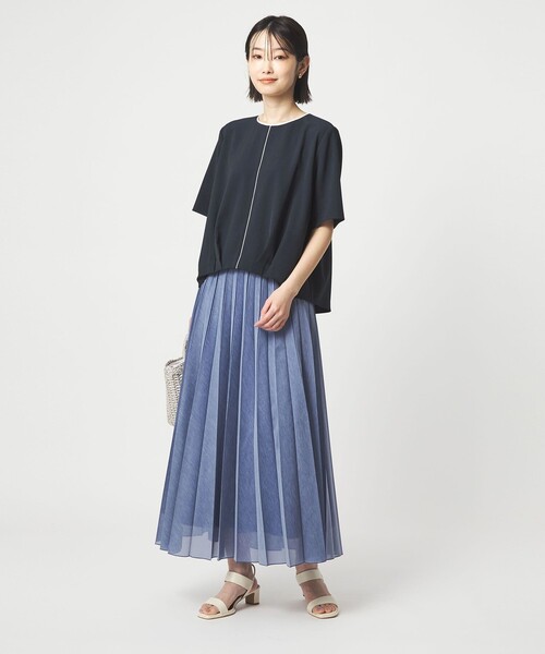 ブラウス シャツ ライン TEE ブラウス レディースの画像