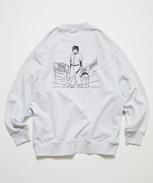 「FREAK'S STORE」 スウェットカットソー SMALL チャコールグレー メンズ_画像3