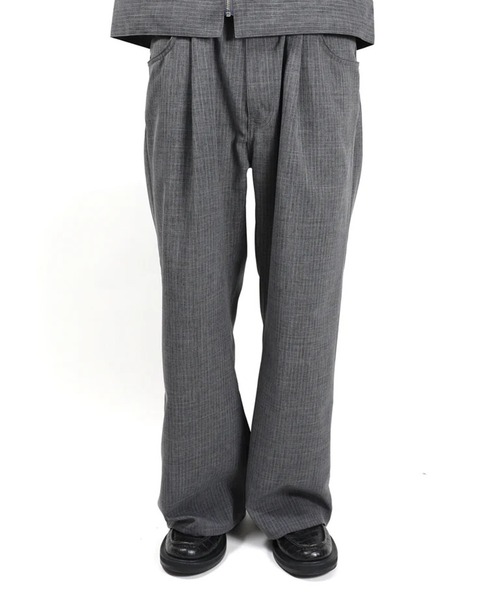JieDa（ジエダ） スラックス 「Jieda/ジエダ」STRIPE WIDE ONE TUCK