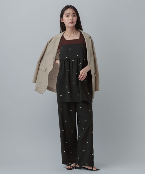 GLOBAL WORK（グローバルワーク） MATINEE LINE/フラワー刺繍キャミ
