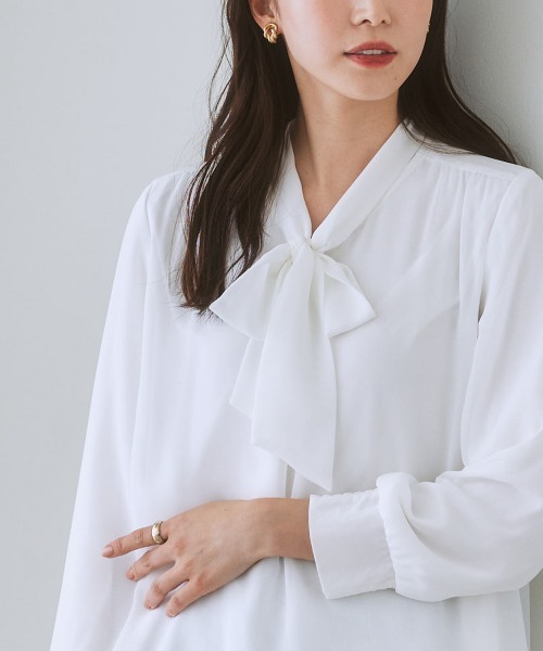 「7days Life Styling」 長袖ブラウス LL グレー レディース_画像3
