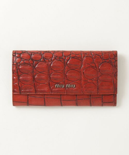 miu miu（ミュウミュウ） 財布 - レッド レディース : ZOZOTOWN Yahoo