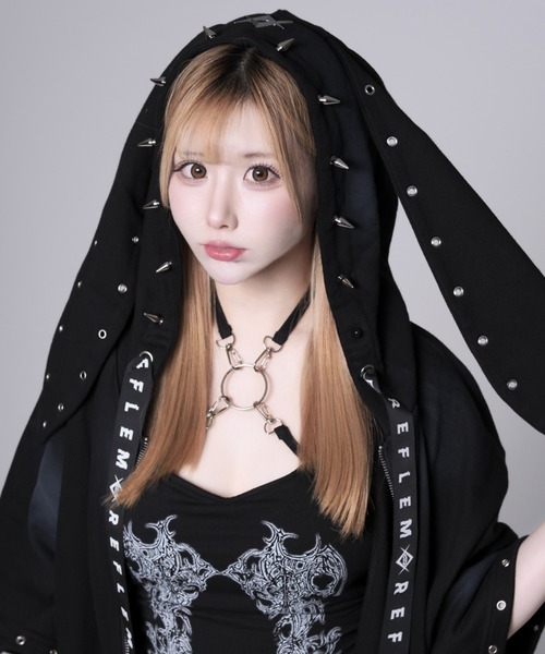 REFLEM（レフレム） パーカー 「REFLEM/レフレム」顔料加工うさ耳ZIP
