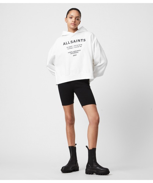 「ALLSAINTS」 プルオーバーパーカー S ホワイト レディース_画像8