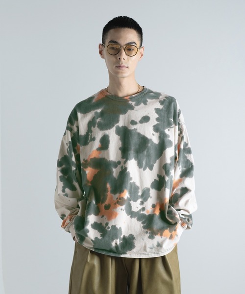 「Aphlotus」 長袖Tシャツ MEDIUM ネイビー メンズ_画像2