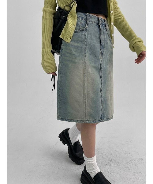 「BLACKUP」 デニムスカート SMALL ブルー レディース_画像2