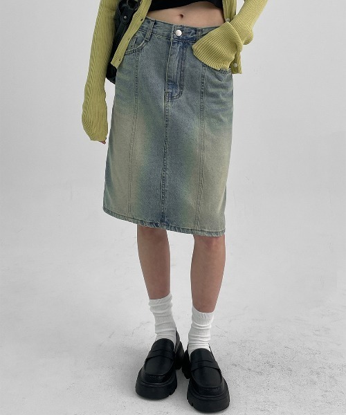 「BLACKUP」 デニムスカート SMALL ブルー レディース_画像3