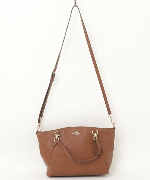 美品COACH ブラウン レザー サッチェル ハンドバッグ ショルダー 2way COACH（コーチ） ケルシー サッチェル 2WAYバッグ - ブラウン
