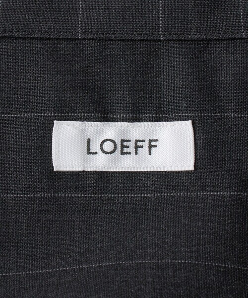 シャツ 「LOEFF」トロピカルウール ショートスリーブ シャツ ピンストライプ MENS メンズの画像