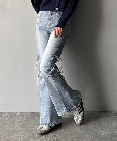 mily bilet ブーツカットデニムパンツ X-LARGE ブルー レディース