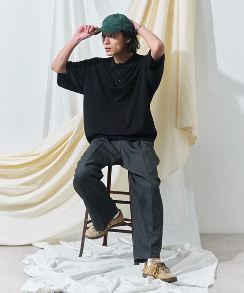 「FREAK'S STORE」 半袖ニット LARGE ブラック メンズ_画像4