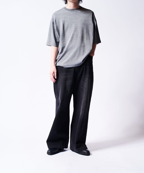 「Lui's」 半袖ニット S グレー メンズ_画像5