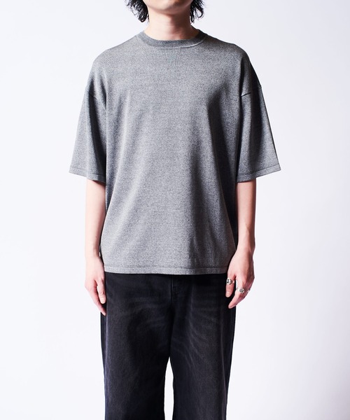 「Lui's」 半袖ニット S グレー メンズ_画像9