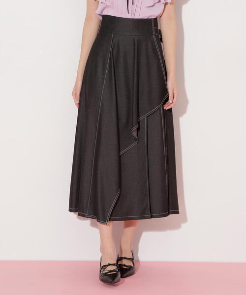 「JILL by JILL STUART」 フレアスカート MEDIUM ブラック レディース_画像3