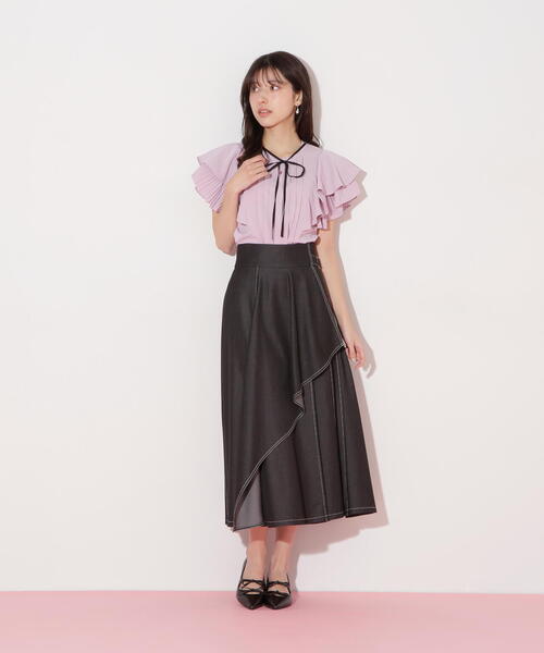 「JILL by JILL STUART」 フレアスカート MEDIUM ブラック レディース_画像4