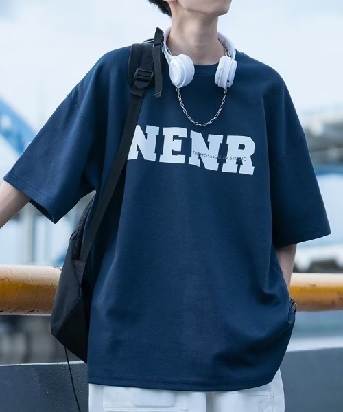 「NEW GENTLEMAN」 半袖Tシャツ M ネイビー メンズ_画像6