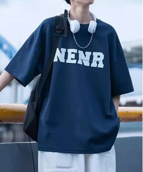 「NEW GENTLEMAN」 半袖Tシャツ M ネイビー メンズ_画像7