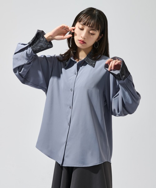 「Ellno de Mavie」 長袖シャツ FREE グレイッシュベージュ レディース_画像7