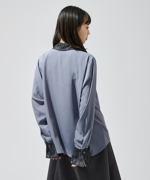 「Ellno de Mavie」 長袖シャツ FREE グレイッシュベージュ レディース_画像8