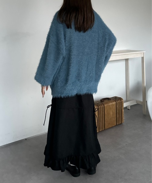 「kutir」 ロングスカート MEDIUM ネイビー レディース_画像5