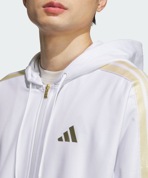 【サイズXL】アディダスオリジナルス　パーカー 金色 adidas（アディダス） マウンテンパーカー ウインドブレーカー Stadium