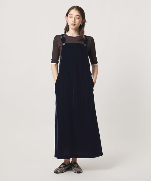 【美品】UNITED ARROWS ベルベットサロペット ネイビー38 美品】UNITED ARROWS ベルベットサロペット ネイビー38 UNITED ARROWS