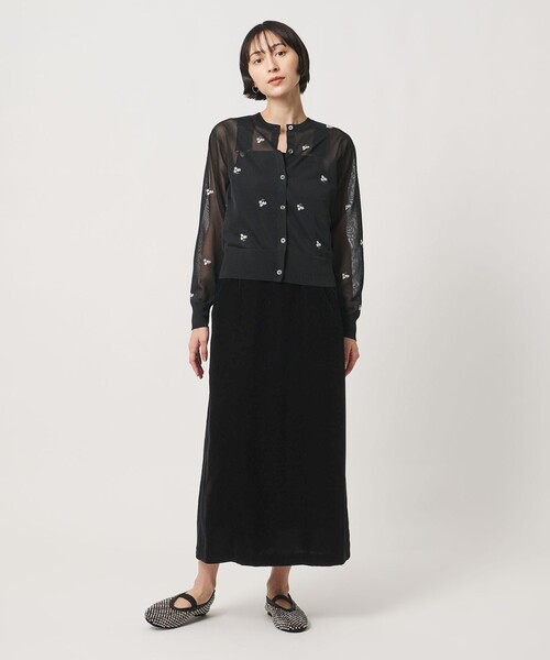 美品】UNITED ARROWS ベルベットサロペット ネイビー38 UNITED ARROWS