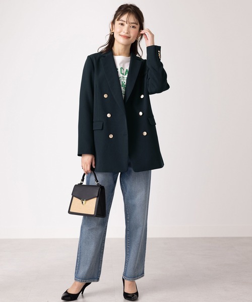 「BELLUNA PLUS」 「gracegalley」テーラードジャケット X-LARGE ネイビー レディース_画像7