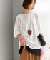 tシャツ 綿100%、さらり滑らか。華奢見せ、シンプルルーズプルオーバー レディース 関連画像4
