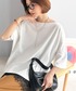 tシャツ 綿100%、さらり滑らか。華奢見せ、シンプルルーズプルオーバー レディース 関連画像5