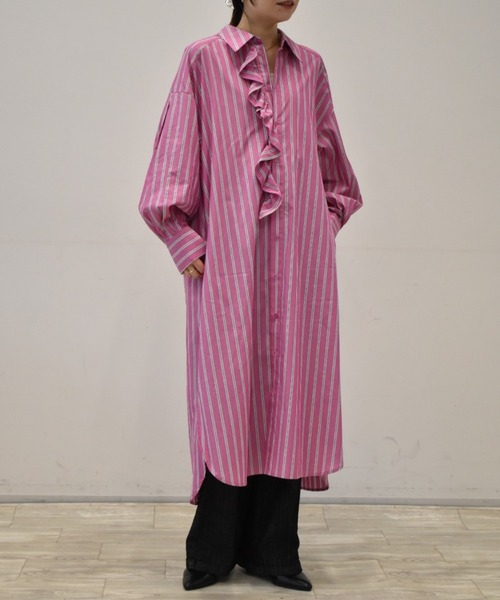 RANAN ワンピース ストライプシャツワンピ : ZOZOTOWN Yahoo!店