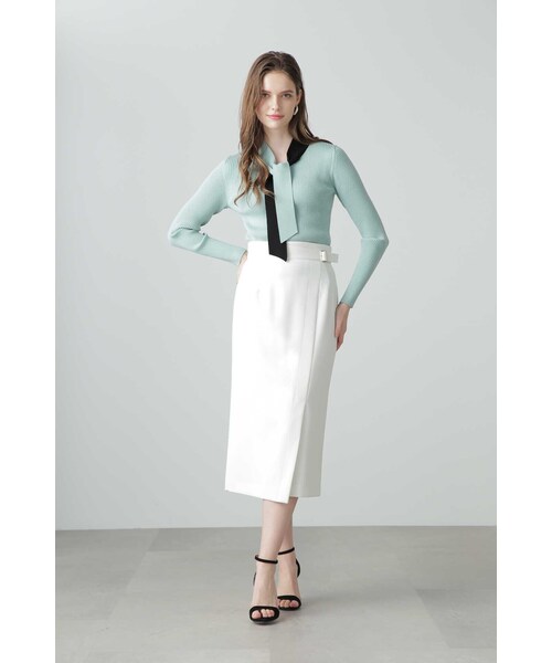 PINKY&DIANNE スカート バックルアクセントミモレ丈タイト