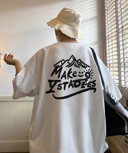 tシャツ 25SS 韓国ストリート ビッグシルエット プリント