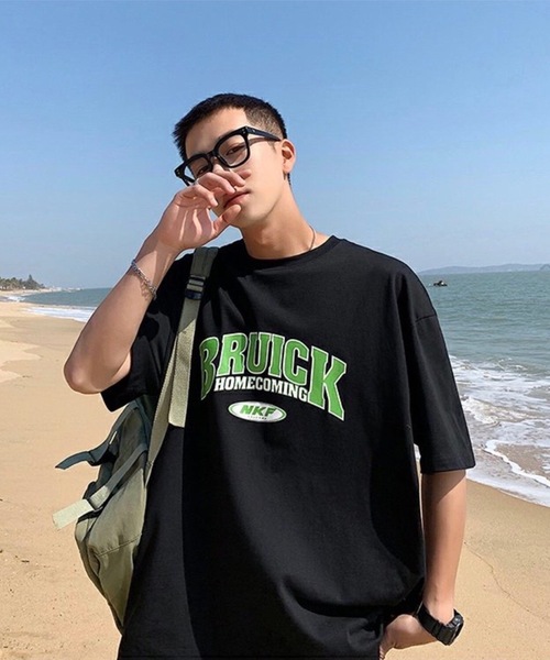 tシャツ 25SS 韓国ストリート ビッグシルエット プリント