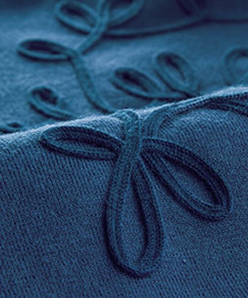 BELLUNA チュニック コード刺しゅうデザインニットチュニック