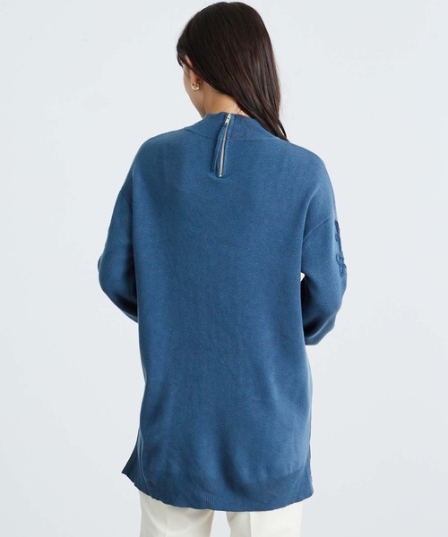 BELLUNA チュニック コード刺しゅうデザインニットチュニック