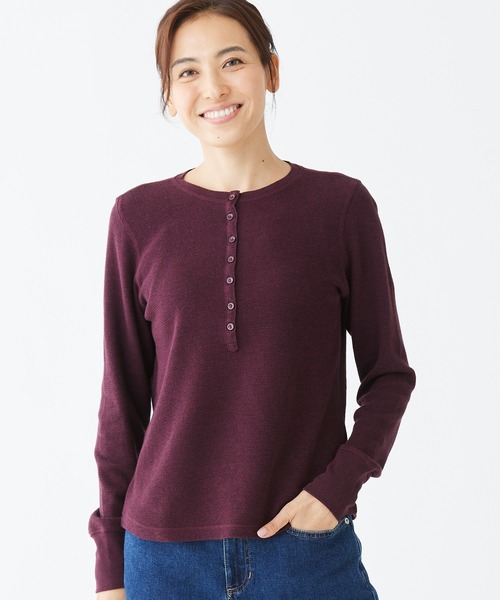 L.L.Bean（エルエルビーン） tシャツ ワッフル・ニット・ヘンリー 米国 