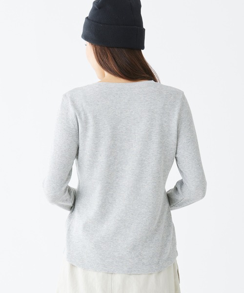 tシャツ ワッフル・ニット・ヘンリー 米国フィット・プチ レディース L.L.Bean tシャツ ワッフル・ニット・ヘンリー 米国フィット