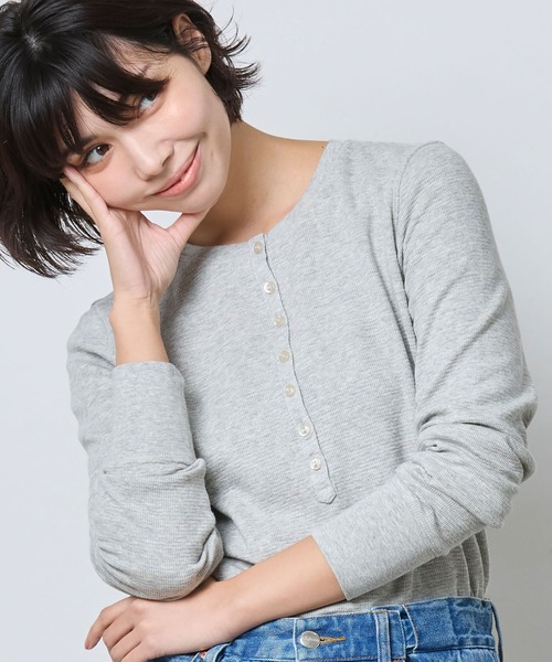 L.L.Bean（エルエルビーン） tシャツ ワッフル・ニット・ヘンリー 米国 